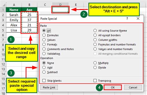 How To Use Paste Special In Excel Shortcuts Examples