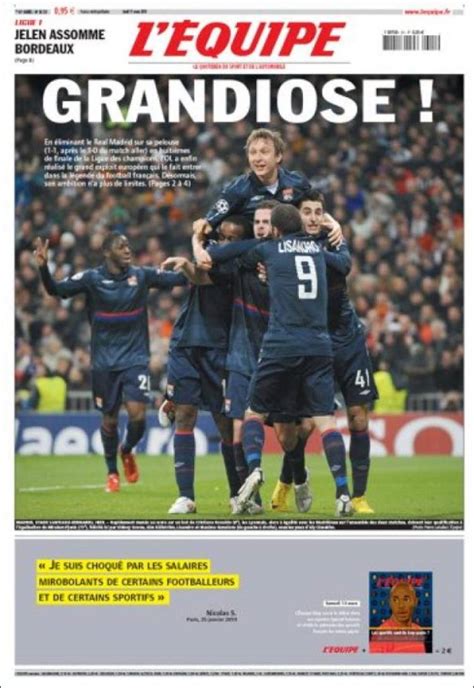 L'actualité sportive en temps réel www.lequipe.fr. Journal L'Equipe (France). Les Unes des journaux de France. Édition du jeudi, 11 de mars de 2010 ...