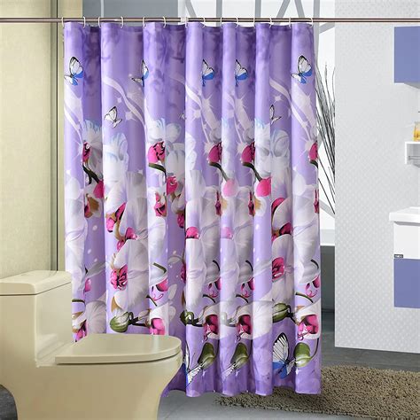 180x180 Polyester Fabric Shower Curtain Waterproof Home Bathroom