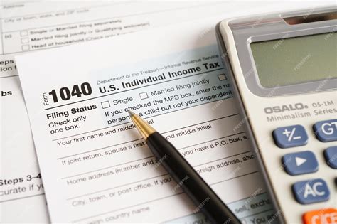Premium Photo Tax Form 1040 Us Individual Income Tax Return Business