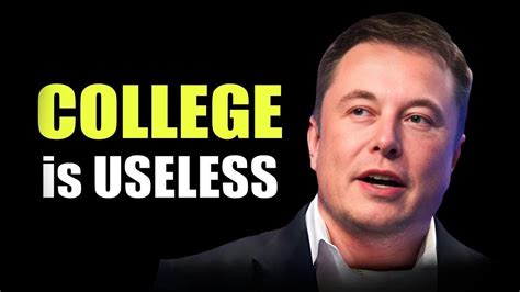 Elon Musk S Advice Why College Isn T Necessary For Success SGOAT YouTube