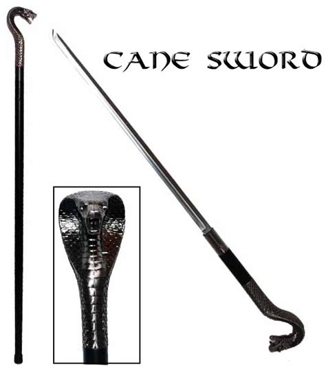 King Cobra Walking Cane With Hidden Sword Sw 14