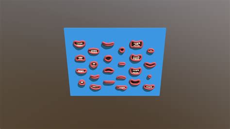 Stop Motion Mouth Set Visemes 3d Model By Nickberckley 4934ab4