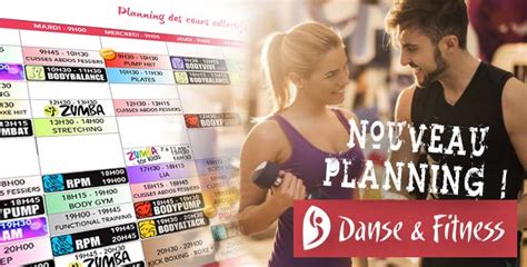 Planning cours Fitness  Danse & Fitness Rambouillet