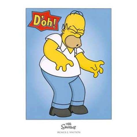 Les Simpson Poster Reproduction Homer Simpson Doh 80 X 60 Cm Cdiscount Maison