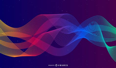 Abstract Rainbow Color Wave Background Vector Graphic Vector Download