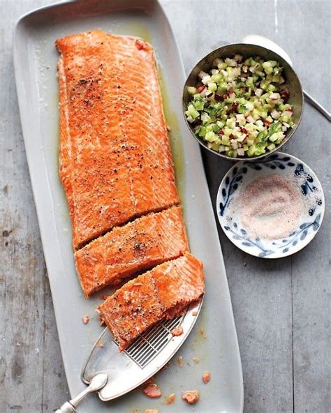 Salmon With Cucumber Radish Relish Relish Recipes Recipes Shellfish