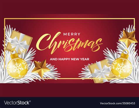 Merry Christmas Banner Background Royalty Free Vector Image