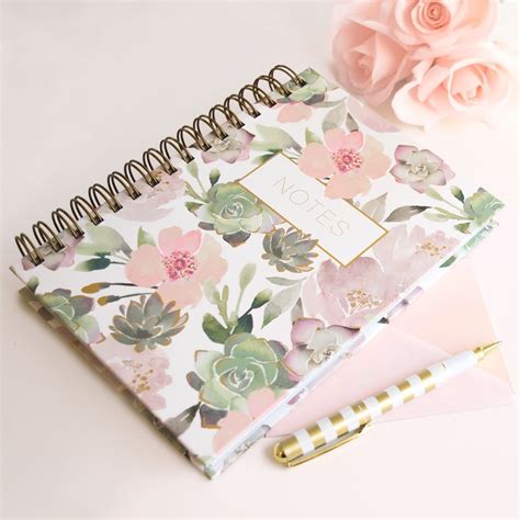 floral notes spiral journal | Lady Jayne | Cute spiral notebooks, Spiral bound journal, Floral notes