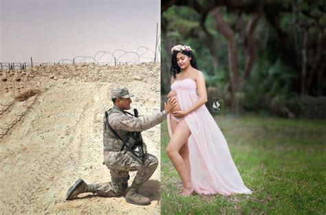 People Are Tearing Up Over This Woman S Maternity Photo Featuring Her Deployed Husband Military
