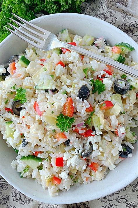 Greek Rice Salad Foodtastic Mom