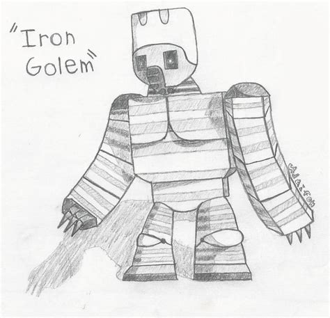 Minecraft Iron Golem Coloring Pages Printable Sketch Coloring Page