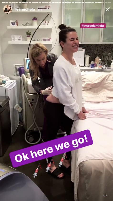 Lea Michele Gets B12 Vitamin Shot Popsugar Fitness