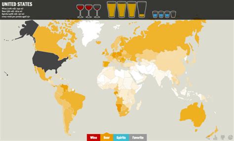 Alcographic Find Out Which Booze Each Country Gets Drunk On The Most