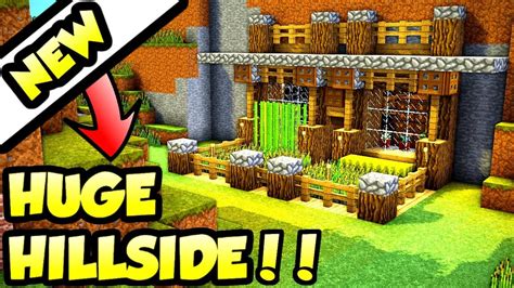 Minecraft Oversized Hillside Survival House Tutorial How To Build