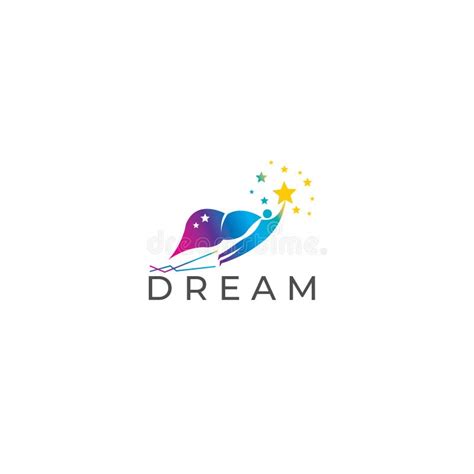 Dream Vector Logo Design Sweet Dreams Illustration Stock Vector