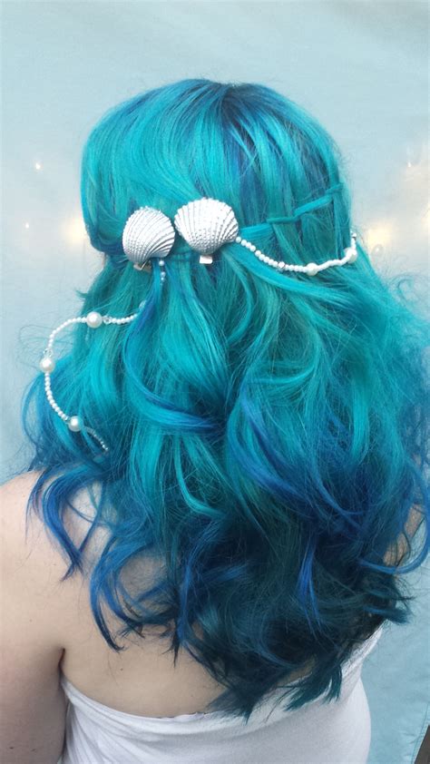 Deep Sea Blue To Bright Aqua Sky Blue Hair Contest Winner Bluehair