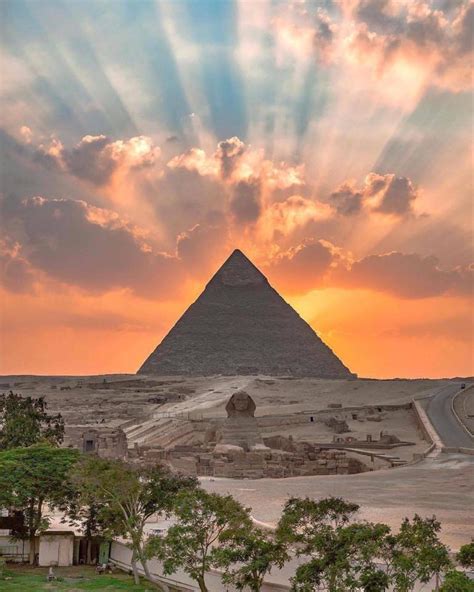 Today only the core structure of the pyramid can be seen. Sunrise at the Great Pyramid of Giza, Egypt : pics