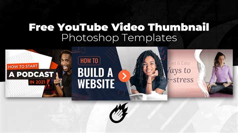 Youtube Thumbnail Templates Set 1 Creative Photoshop Templates Images