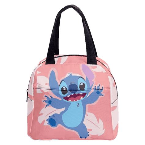 Stitch Cartoon Lunch Bag Cute Portable Lunch Box Lunch Tote Bag For Travel Picnic Work Camping