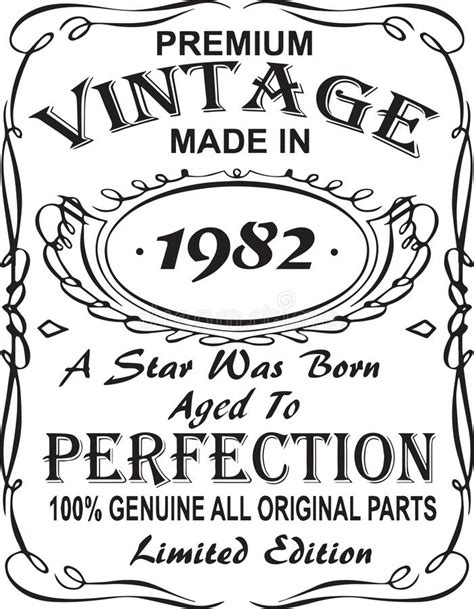 Vectorial T-shirt Print Design.Premium Vintage Made in 1982 a Star Was