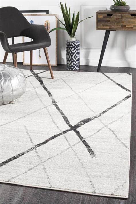 Floor Rug Colour White Grey Carpet Capers Free Shipping