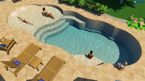 Sandal Beach Entry Thursday Pools Cool Pools Swimming Pool Designs Beach Entry Pool