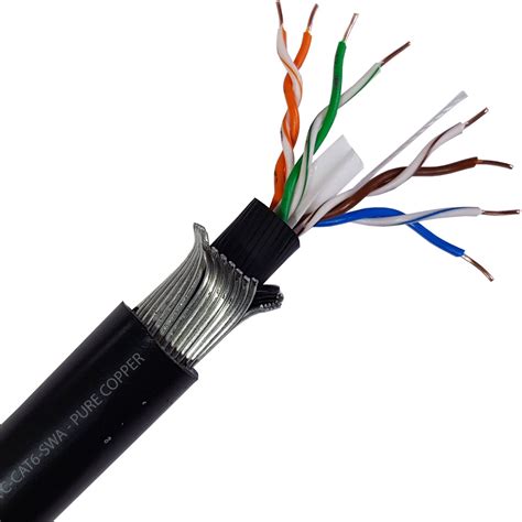 Loops Cat6 Swa Steel Wire Armoured Utp Cable Direct Burial Outdoor