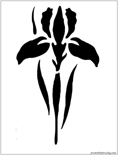 Stencil Patterns Silhouette Stencil Iris Flowers