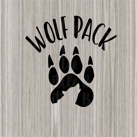 Wolf Paw Print Svg Dxf Wolf Paw Silhouette Clipart Paw Cutting