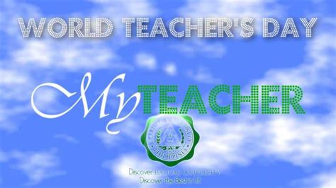 World Teachers Day My Teacher