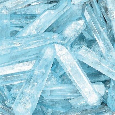 Aquarius Aesthetic Blue Quartz Crystals Light Blue