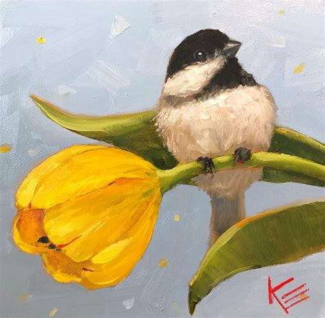 Daily Paintworks Krista Eaton Bird Painting Acrylic Watercolor Bird