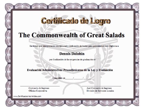 Certificado De Logro Certificado De Estudio Diplomas Para Imprimir