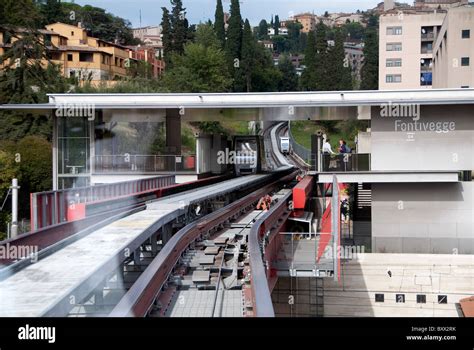 Perugia Mini Metro Unmanned Train Or People Mover Stock Photo Alamy