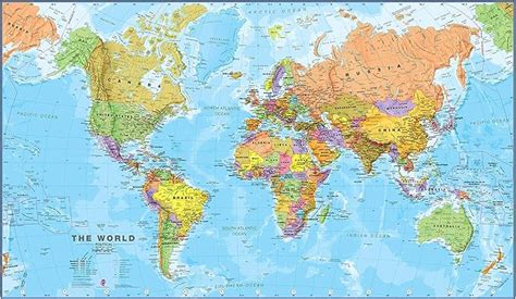 Maps International Carte Du Monde Politique Sous La Forme Dune