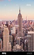 Skyline von Manhattan, New York Skyline, das Empire State Building ...