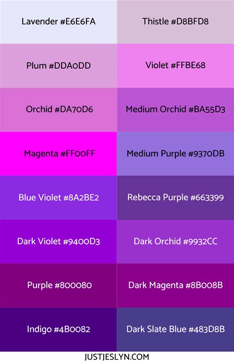 Names For Colors 160 Ideas To Inspire Your Next Project With Hex Codes