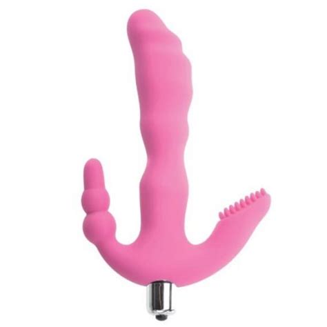 Eve S Triple Play Pleaser Silicone Triple Stimulator Pink Sex Toys At Adult Empire