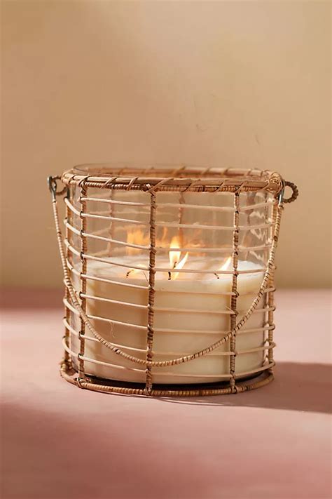 Rattan Wrapped Hanging Candle Citronella Anthropologie