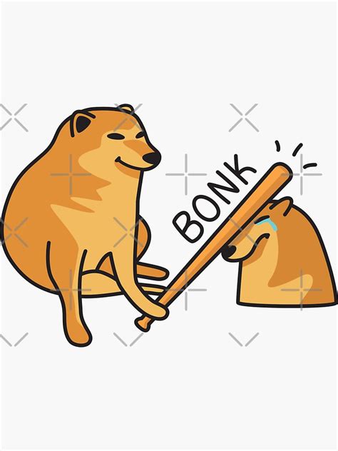 Cheems Bonk Dog Sticker For Sale By Renroku Redbubble