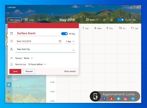 Se filtra la nueva aplicación de Calendario para Windows 10