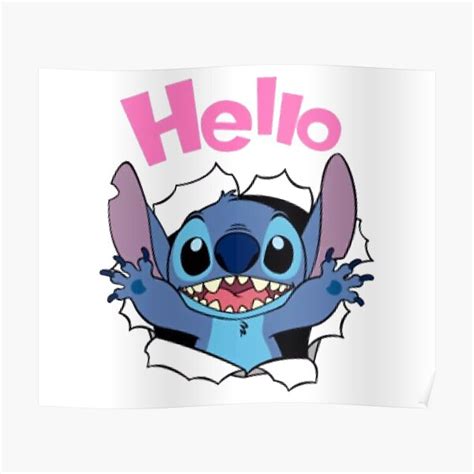 Hello Stitch 21 Poster For Sale By Gho005 Betty Redbubble