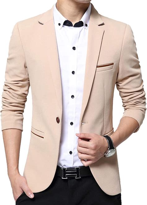 swisswell men s suit blazer jacket slim fit casual sport coat elegant one button khaki s