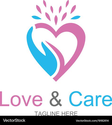 Love And Care Logo Royalty Free Vector Image Vectorstock