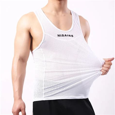 Man Mesh Men Sexy Fitness Bodybuilding Tank Tops Gay Vest Singlets