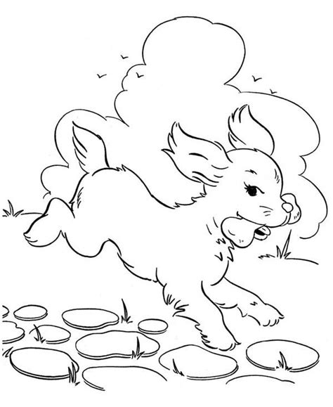 Dogs with popcorn coloring page free coloring pages line. Dog Eats Delicous Bone Coloring Page | Color Luna