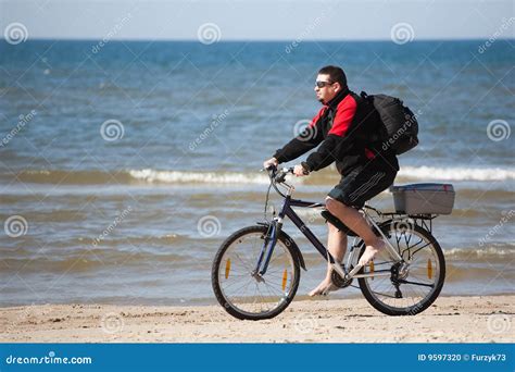 Man Riding A Bike Stock Photo Image 9597320