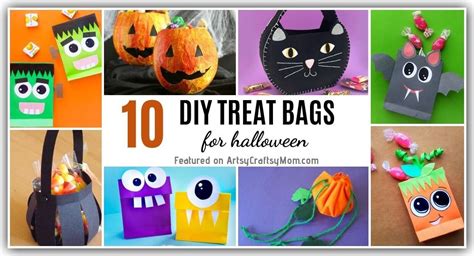 10 Easy Diy Halloween Treat Bags For Kids To Take Trick O Treating