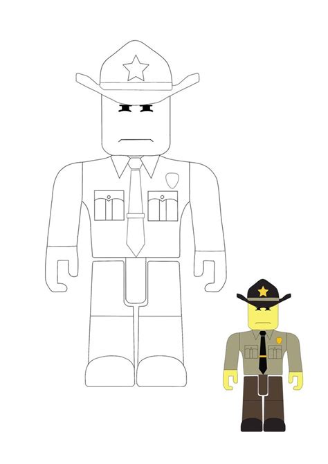 Roblox Sheriff With Sample In 2021 Free Coloring Sheets Coloring